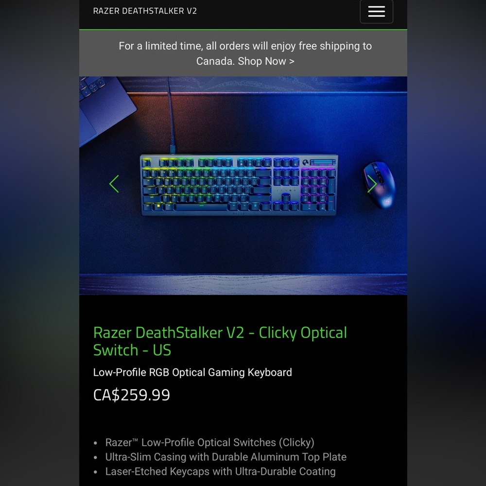 razer deathstalker v2 keyboard